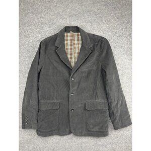 Eddie Bauer Blazer Jacket Mens 44 Corduroy Plaid Lined Classic Pocket Casual